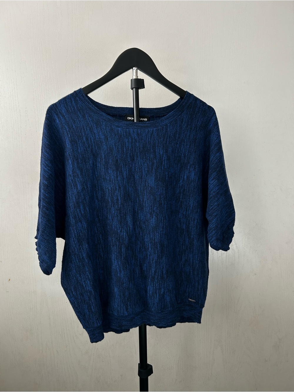 DKNY Jeans Navy and Heather Blue Knit Sweater
